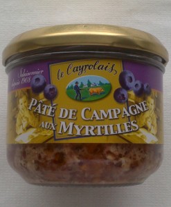 pâté aux myrtilles le cayrolais cantal